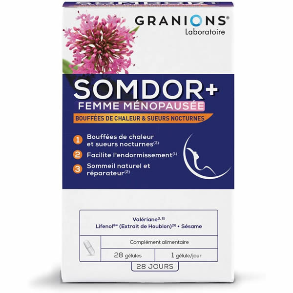 Laboratoire des Granions somdor+ femme ménopausée 28 gélules 13g - Pharmacie Agnès Praden à Alès