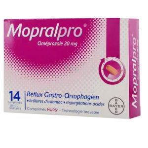 Bayer Mopralpro 20mg 14 Comprimés - Pharmacie Agnès Praden à Alès