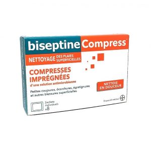 Bayer Biseptine 8 Compresses Imprégnées - Pharmacie Agnès Praden à Alès