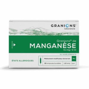 Laboratoire des Granions Manganèse 0,1 mg/2 ml 30 Ampoules 2ml - Pharmacie Agnès Praden à Alès