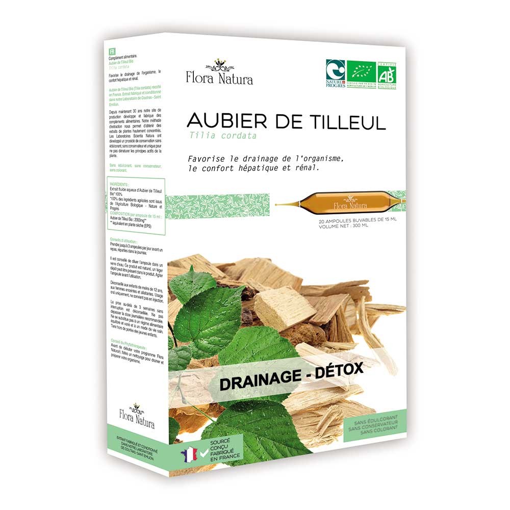 Flora natura aubier de tilleul bio 20 ampoules - Pharmacie Agnès Praden à Alès