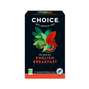 Choice Thé Noir Bio English Breakfast 17 sachets - Pharmacie Agnès Praden à Alès