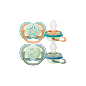 Avent Ultra Air Nighttime 2 Sucettes Orthodontiques 18 Mois et + - Pharmacie Agnès Praden à Alès