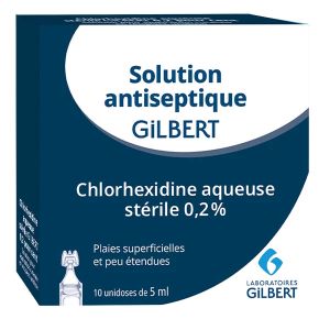 Gilbert Chlorhexidine 0,2% 10 Unidoses 5 ml - Pharmacie Agnès Praden à Alès