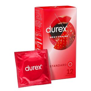 Durex Sexy Fraise Préservatifs standard x12 - Pharmacie Agnès Praden à Alès