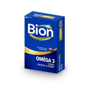 Bion3 Oméga 3 Cœur Cerveau et Vision 30 Capsules - Pharmacie Agnès Praden à Alès