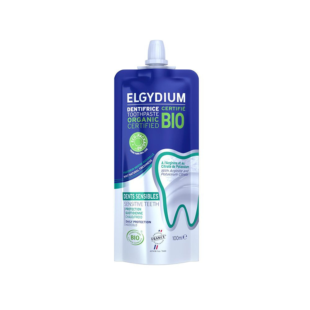 Elgydium Dentifrice éco conçu Bio 100ml Dents sensibles - Pharmacie Agnès Praden à Alès