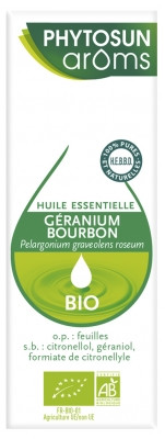 Phytosun Arôms Huile Essentielle Géranium Bourbon  Bio 10 ml - Pharmacie Agnès Praden à Alès