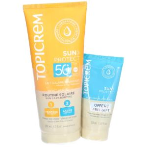 Topicrem Sun Protect Spf50+ Lait Solaire Hydratant 200ml + Gelée Après Soleil - Pharmacie Agnès Praden à Alès