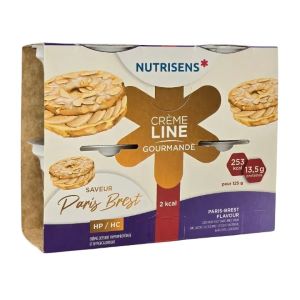 Nutrisens CrèmeLine Gourmande Saveur Paris Brest HP/HC 2kcal 4x125g - Pharmacie Agnès Praden à Alès