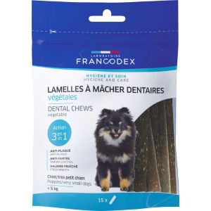 Francodex Lamelles à Mâcher Chiot et Très petit chien -5kg - Pharmacie Agnès Praden à Alès