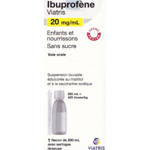 Mylan Ibuprofène 20mg/ml Enfants Et Nourrissons 200 ml - Pharmacie Agnès Praden à Alès
