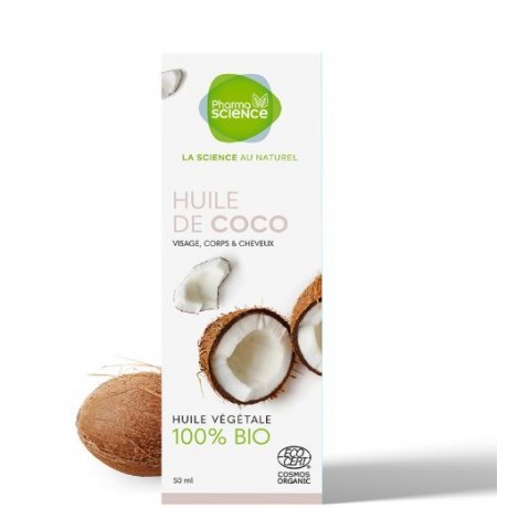 PHARMASCIENCE HUILE DE COCO 50ML - Pharmacie Agnès Praden à Alès