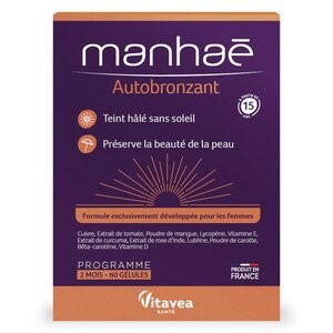 Manhae Autobronzant 60 Gélules - Pharmacie Agnès Praden à Alès