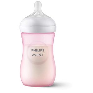 Avent Natural Response Biberon 260 ml 1 Mois et +  Rose - Pharmacie Agnès Praden à Alès