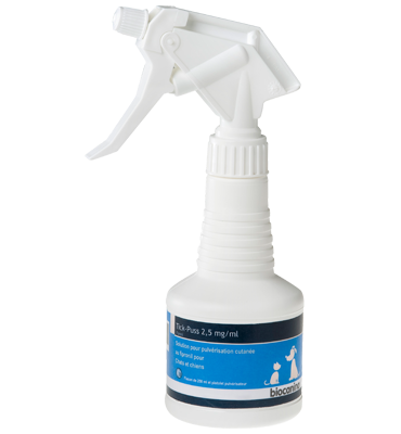 Biocanina Tick-Puss 2,5 mg/ml Anti-Puce, Anti-Tique, Anti-Poux À Base De Fipronil pour Chiens et Chats 250ml - Pharmacie Agnès Praden à Alès