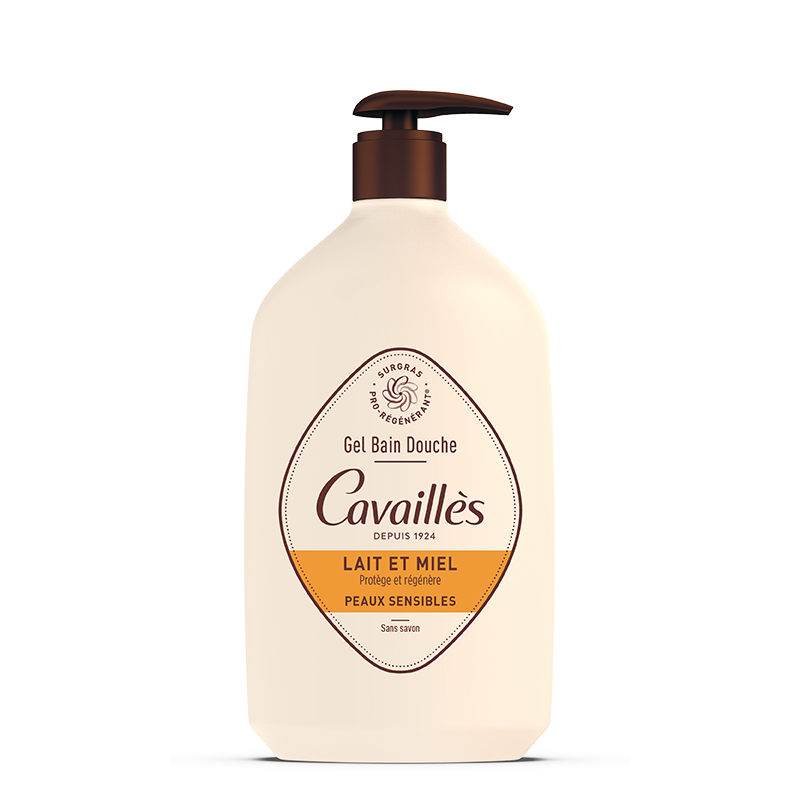 Cavaillès Gel Bain Douche Peaux Sensibles Lait Miel 1L - Pharmacie Agnès Praden à Alès