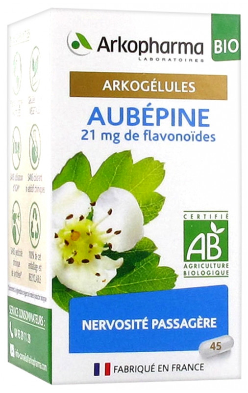 Arkopharma Arkogélules Aubépine Bio 45 Gélules - Pharmacie Agnès Praden à Alès
