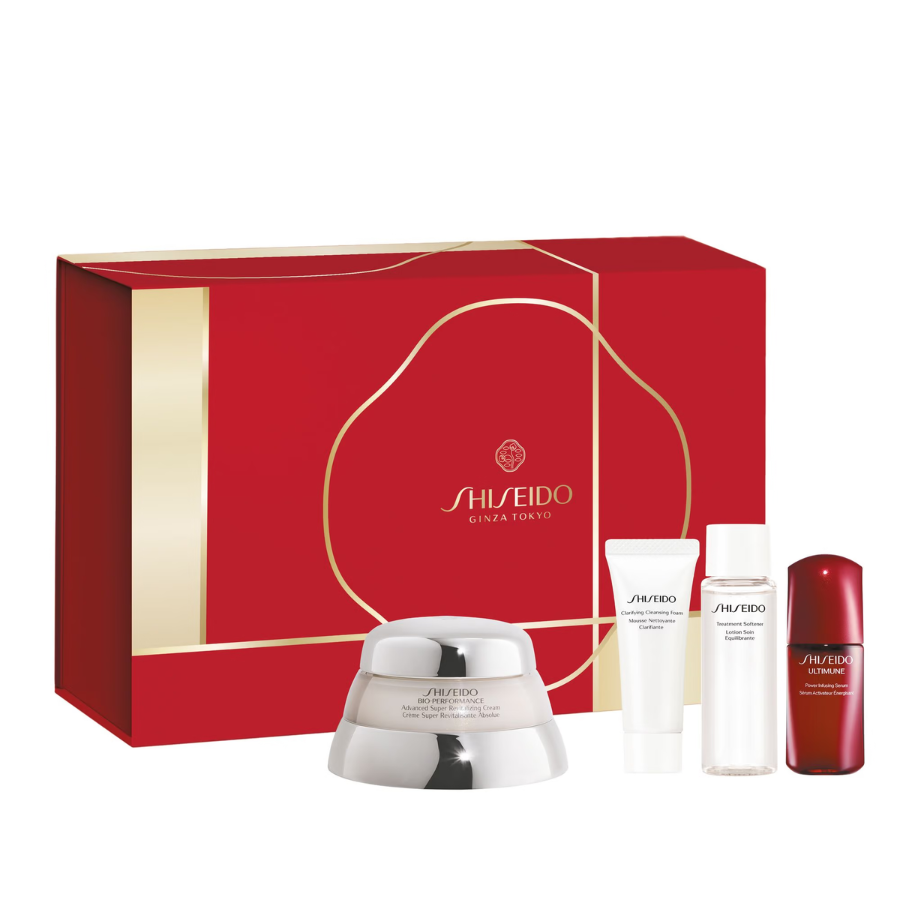 Shiseido Rituel Global Anti-Âge Crème Revitalisante 50ml+ Mousse Nettoyante Clarifiante 15ml+ Lotion Soin Équilibrante 30ml+ Sérum Activateur Energisant 10ml