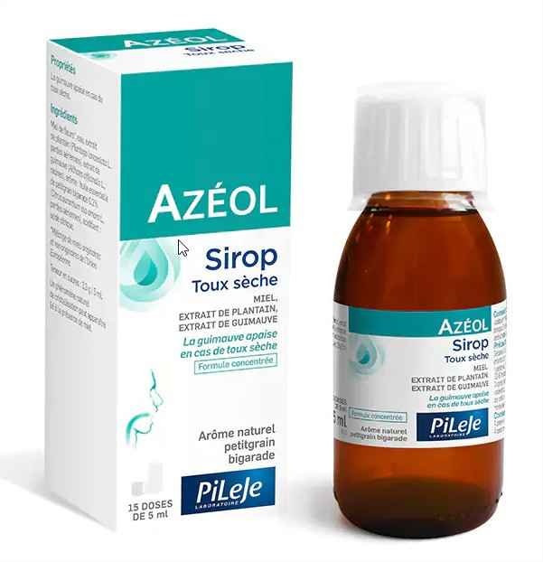 Pileje Azéol Sirop Toux Sèche 75 ml - Pharmacie Agnès Praden à Alès