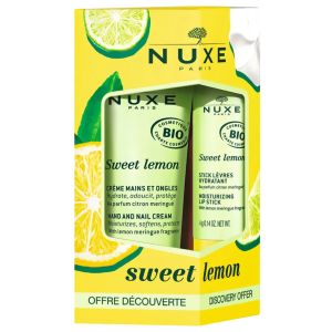 Nuxe Sweet Lemon Duo Gourmand Mains et Lèvres  - Pharmacie Agnès Praden à Alès
