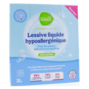 Pharmascience Lessive Liquide Hypoallergénique 3L - Pharmacie Agnès Praden à Alès