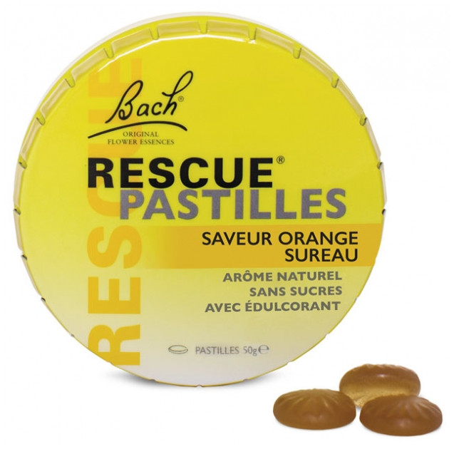 Fleur de Bach Rescue Pastilles Saveur Orange Sureau 50 g - Pharmacie Agnès Praden à Alès