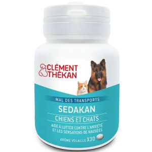 Clement-Thekan Sedakan Mal des Transports Chiens et Chats 30 Comprimés - Pharmacie Agnès Praden à Alès