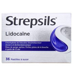 Strepsils Pastilles Lidocaïne x36 - Pharmacie Agnès Praden à Alès
