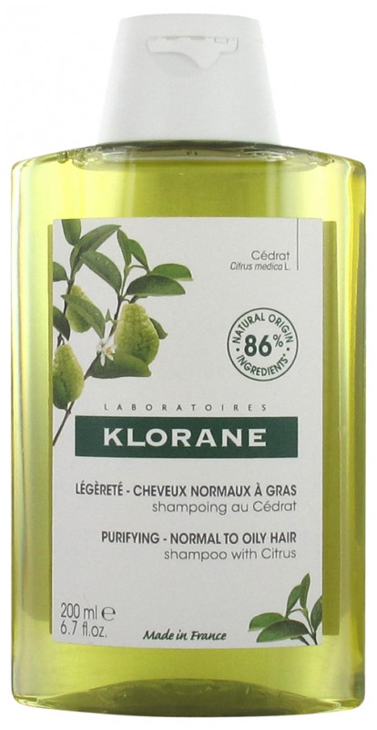 Klorane Shampoing au Cédrat 200 ml - Pharmacie Agnès Praden à Alès