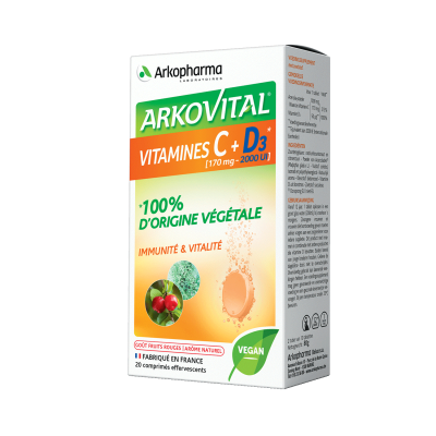 Arkopharma Arkogélules Vitamine D3 Végétale 2000 UI 90 gélules - Pharmacie Agnès Praden à Alès