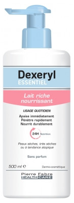 Dexeryl Essentiel Lait Riche Nourrissant 500 ml - Pharmacie Agnès Praden à Alès