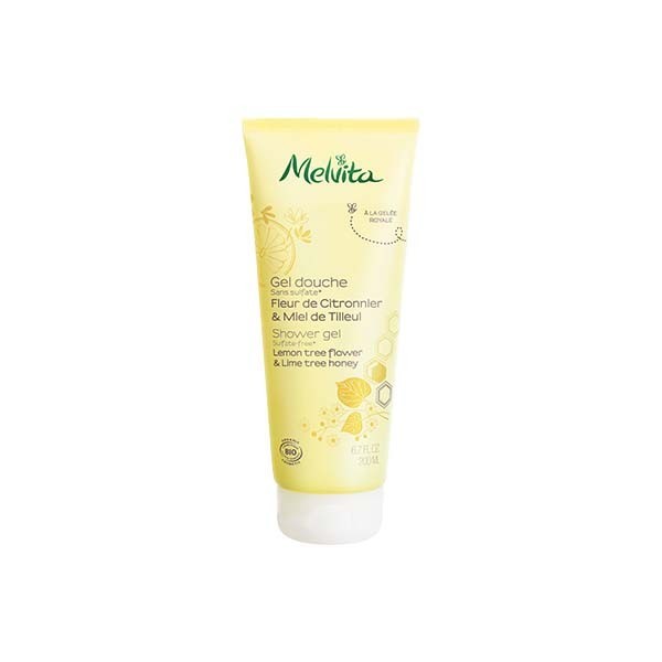 Melvita gel douche fleur de citronnier & miel de tilleul 200ml - Pharmacie Agnès Praden à Alès