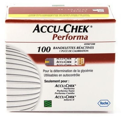 Accu Chek Performa bandelettes réactives x100 - Pharmacie Agnès Praden à Alès