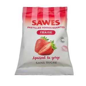 Sawes Pastilles Adoucissantes Fraise 50g - Pharmacie Agnès Praden à Alès