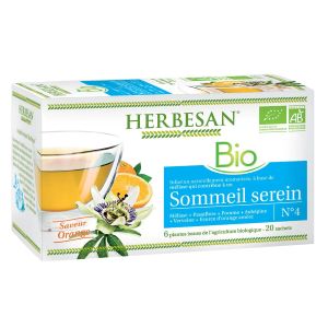 Herbesan Infusion Sommeil Serein Bio 20 Sachets - Pharmacie Agnès Praden à Alès