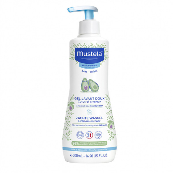 Mustela Gel Lavant Doux Corps et Cheveux 500ml - Pharmacie Agnès Praden à Alès