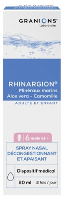 Rhinargion Spray Nasal Décongestionnant et Apaisant 20 ml - Pharmacie Agnès Praden à Alès