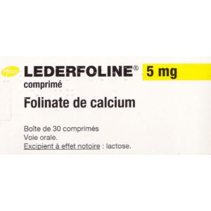 Pfizer Lederfoline 5 mg 30 Comprimés - Pharmacie Agnès Praden à Alès