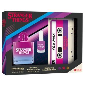 Ageti Coffret Stranger Things Fille Eau de Toilette Vaporisateur 100 ml + Vernis à Ongles + Pochette Téléphone Portable - Pharmacie Agnès Praden à Alès