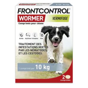 Boehringer Frontline Frontcontrol Wormer Vermifuge Pour Chien 1 Comprimé par 10kg x2  - Pharmacie Agnès Praden à Alès