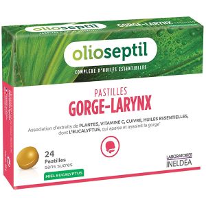 Ineldea Olioseptil Gorge Larynx 24 Pastilles - Pharmacie Agnès Praden à Alès