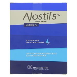 Johnson & Johnson Alostil 5% Spray Minoxidil 3x60 ml - Pharmacie Agnès Praden à Alès