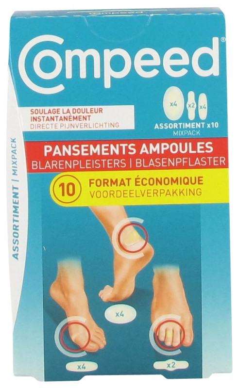 Compeed Pansements Ampoules Moyen Format 3 Tailles 10 Pansements - Pharmacie Agnès Praden à Alès