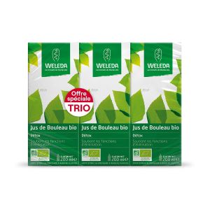 Weleda Bouleau Trio Jus de Bouleau Bio Détox 3x200ml - Pharmacie Agnès Praden à Alès