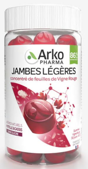 Arkopharmacie Jambes légères 60 gummies - Pharmacie Agnès Praden à Alès