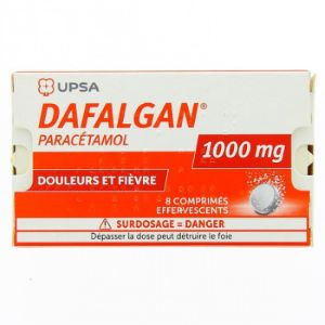 Upsa Dafalgan 1g 8 Comprimés Effervescents - Pharmacie Agnès Praden à Alès