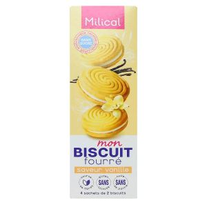 Milical Biscuit Fourré Saveur Vanille x8 - Pharmacie Agnès Praden à Alès