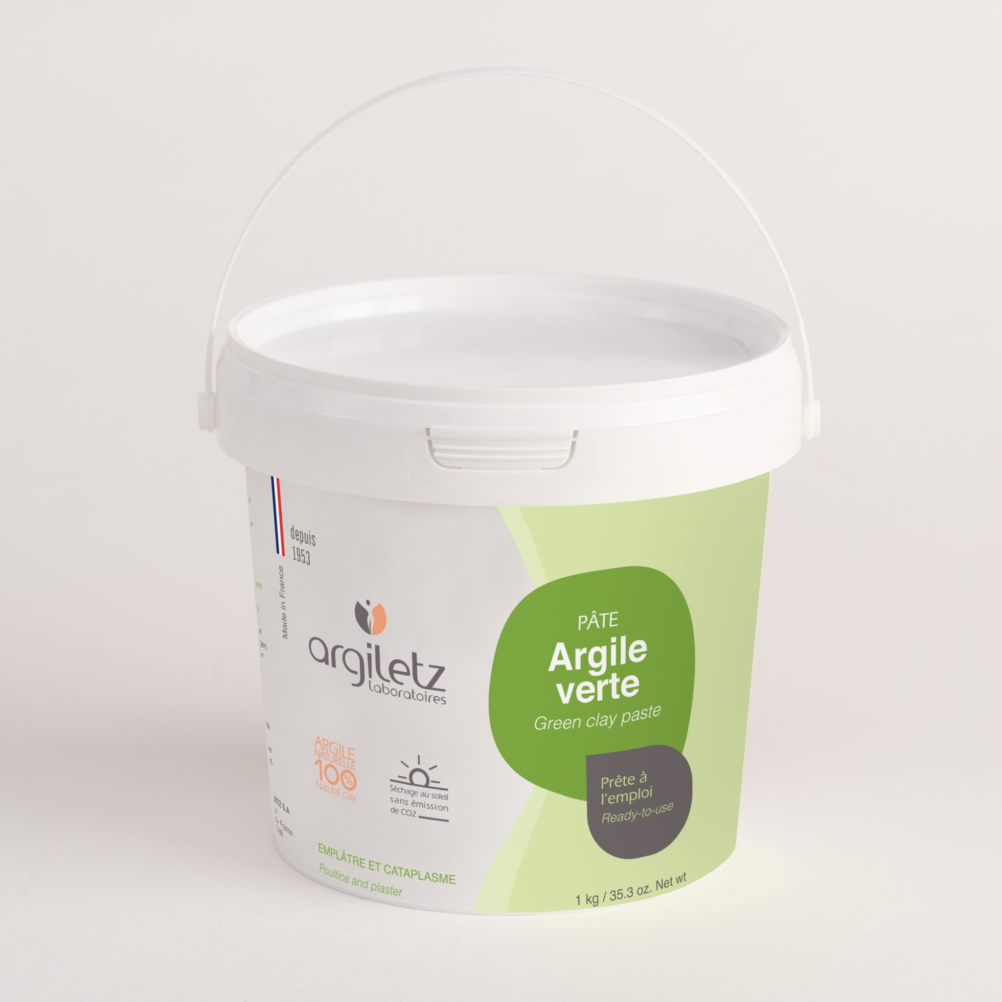 Argiletz Pot d'argile verte 1Kg - Pharmacie Agnès Praden à Alès