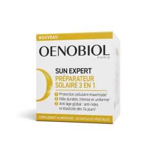 Oenobiol Sun Expert Préparateur Solaire 3en1 Triple Action 30 Capsules - Pharmacie Agnès Praden à Alès